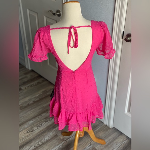 Lulu's Hot Pink Mini Dress - Picture 5 of 6